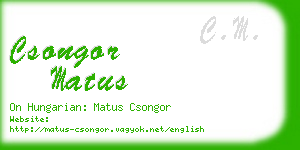 csongor matus business card